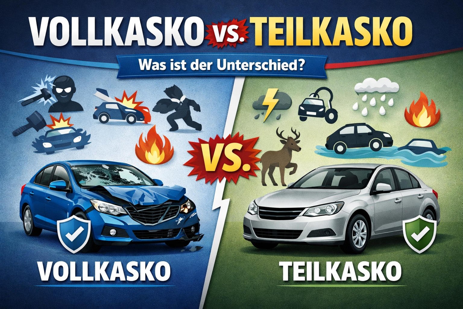Vollkasko vs. Teilkasko