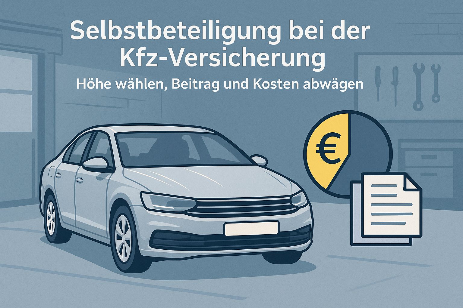 Infografik: Selbstbeteiligung bei der Kfz-Versicherung – Höhe wählen, Beitrag und Kosten abwägen